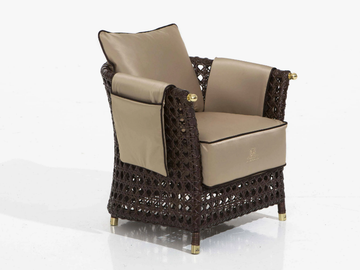RIGEL - Upholstered garden fabric easy chair by Samuele Mazza Outdoor - view 2